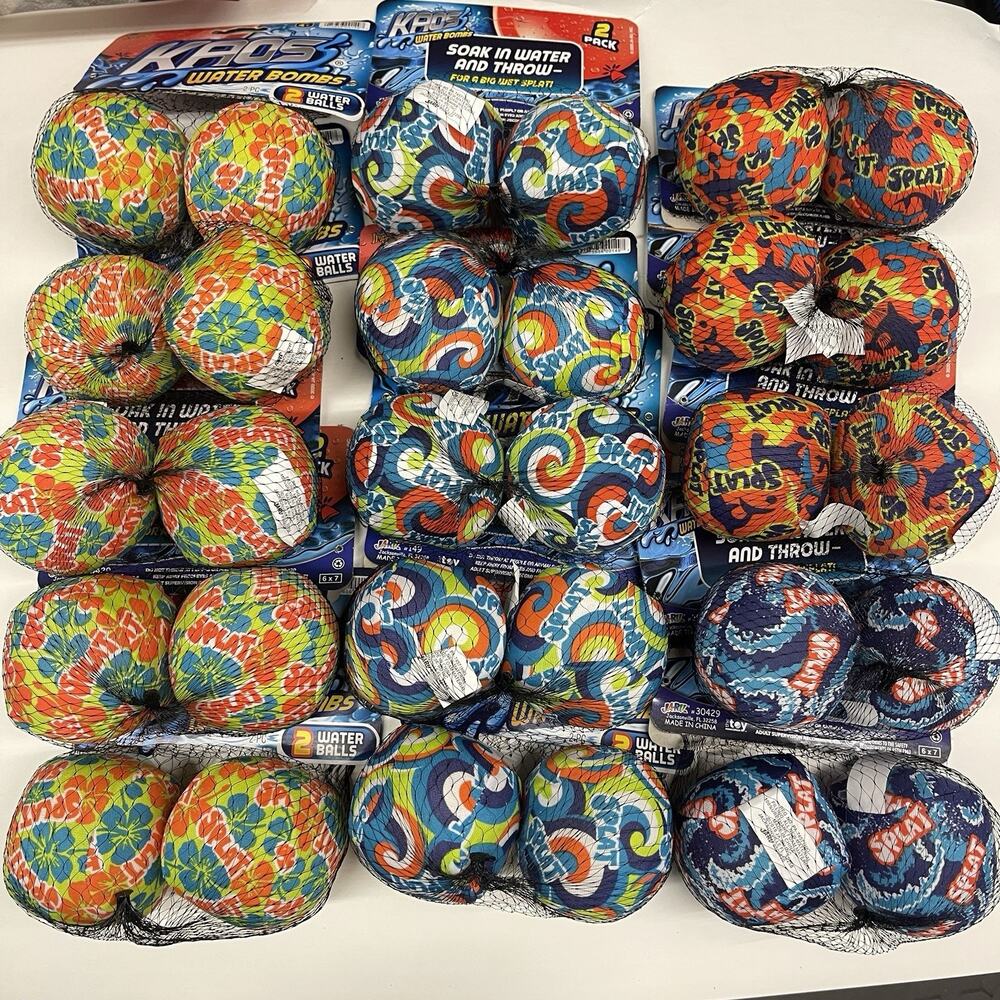 Lot Of 30 Kaos Reusable Water Bombs Soak‎ In Water & Throw Balls Pool Toy